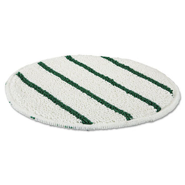 Rubbermaid® Commercial Low Profile Scrub-strip Carpet Bonnet, 19" Diameter, White-green freeshipping - TVN Wholesale